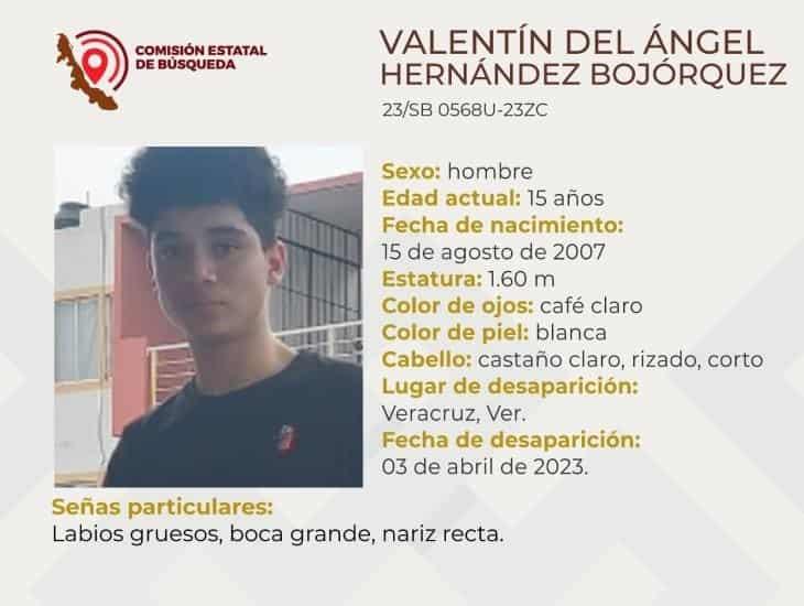 Valentín es buscado en Veracruz por su familia desde hace 4 meses