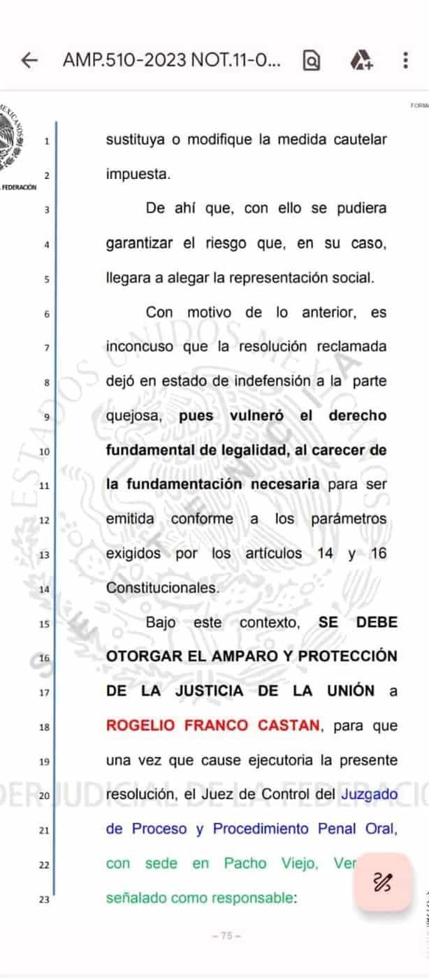 Otorgan nuevo amparo a Rogelio N, exsecretario de Gobierno de Veracruz