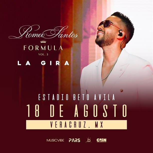 ¡Romeo Santos en Veracruz! Filtran posible orden de canciones para su concierto en el Beto Ávila