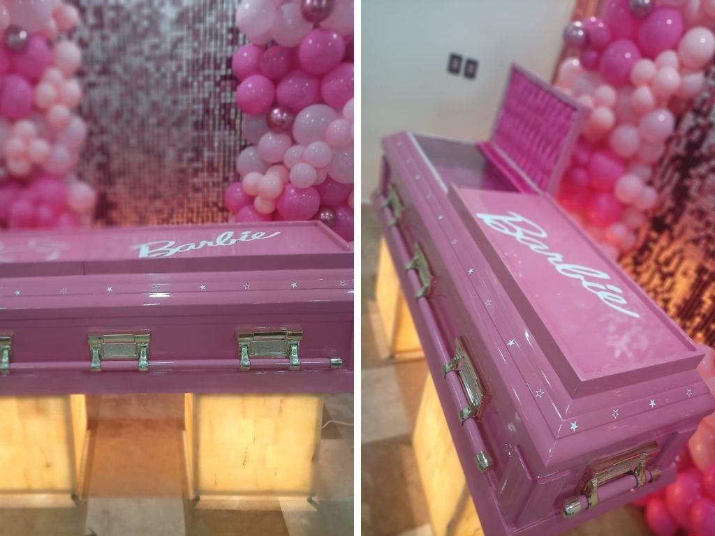 Funeraria de Las Choapas se innova; lanzan ataúd de Barbie
