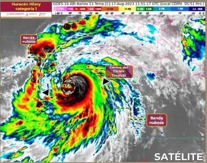 Tormenta Hilary se intensifica a huracán categoría 1