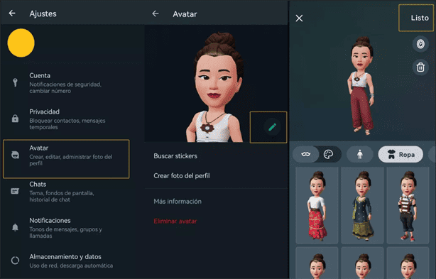 Así puedes crear tu avatar en WhatsApp y ponerlo en tu perfil