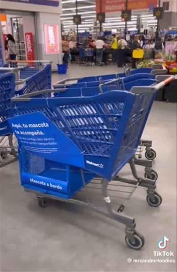 Tiendas Walmart ya son pet friendly; carritos traen espacios para tu lomito | VIDEO