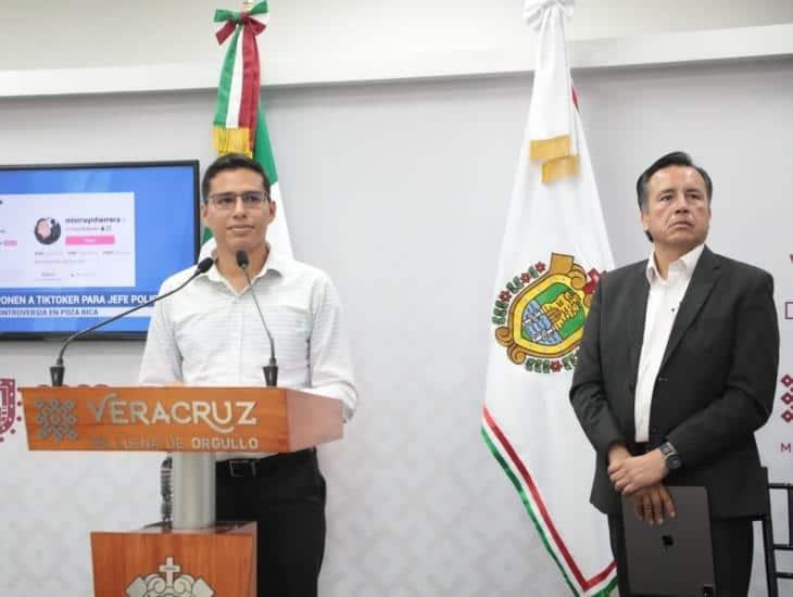 Gobierno de Veracruz desmiente a Milenio y TV Azteca sobre nombramiento de TikToker como comandante de Policía