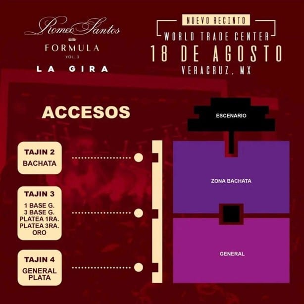 Romeo Santos en Veracruz: estos son los accesos al concierto en el WTC