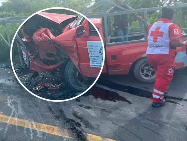 Aparatoso choque frontal deja ocho heridos en Veracruz