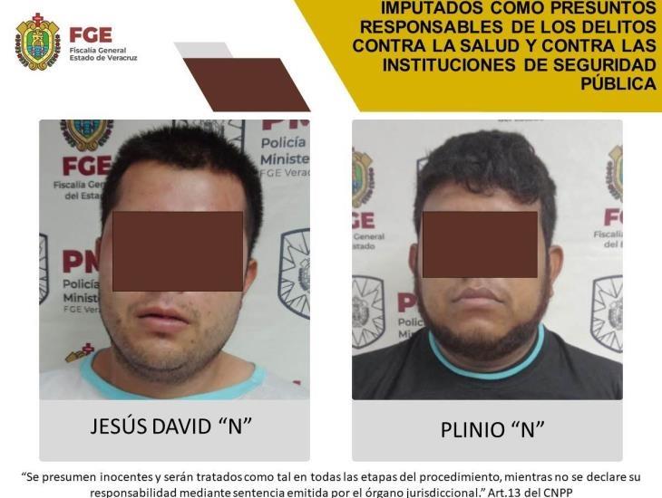Prisión preventiva a par de sujetos detenidos con droga en Coatzacoalcos