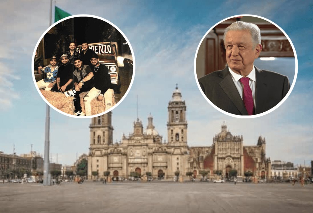 AMLO anuncia concierto gratuito de Grupo Frontera en el Zócalo de la CDMX