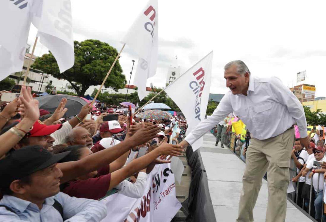 “¡Este arroz ya se coció!”, asegura Adán Augusto ante más de 50 mil chiapanecos