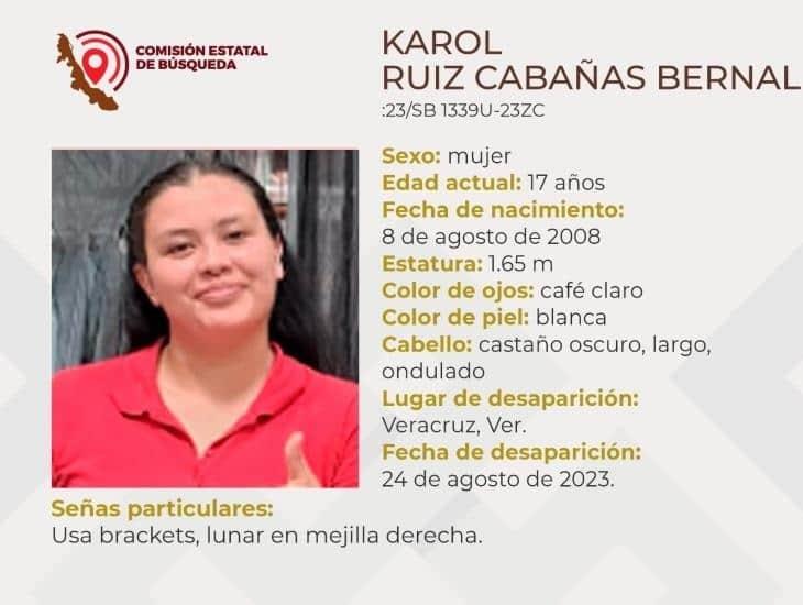 Karol Ruiz de 17 años desapareció en Veracruz; urge su localización