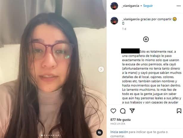 Veracruzana narra extorsión en Instagram; le pidieron 200,000 pesos para ayudar a su jefe