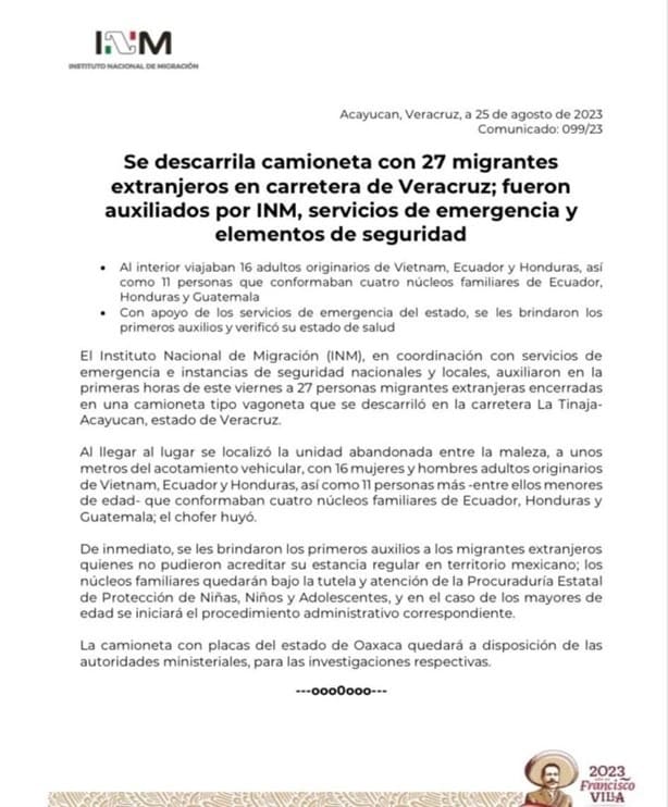 Camioneta con migrantes se vuelca en La Tinaja - Cosoleacaque ¡El pollero los abandonó!