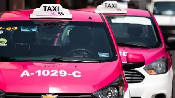 Taxis Rosas buscan sobrevivir con poco pasaje en Veracruz