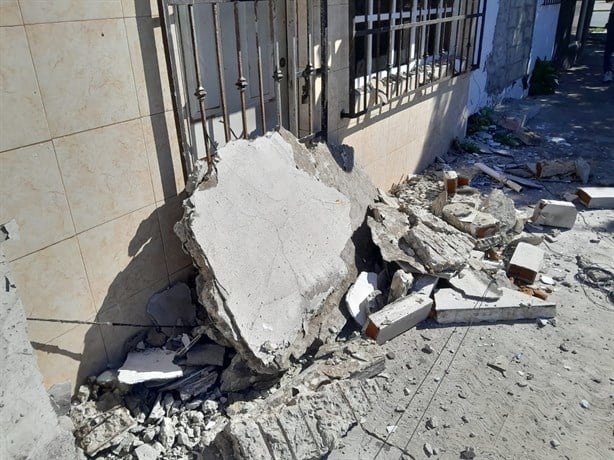 Se derrumba parte de una vivienda en la colonia Centro de Veracruz