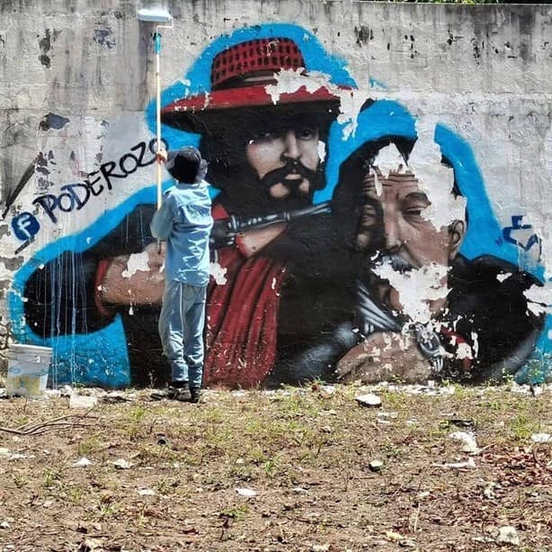 Borran mural de tributo a Willie Colón pintado por artista jarocho en colonia de Veracruz