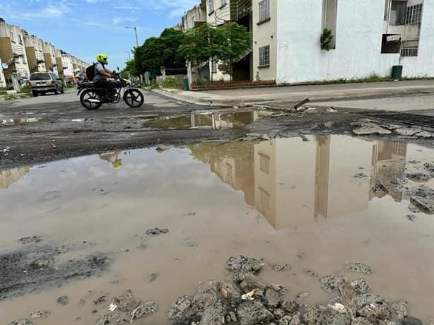 ¡Bachecruz! Entre baches y hundimientos, así son las calles en Río Medio