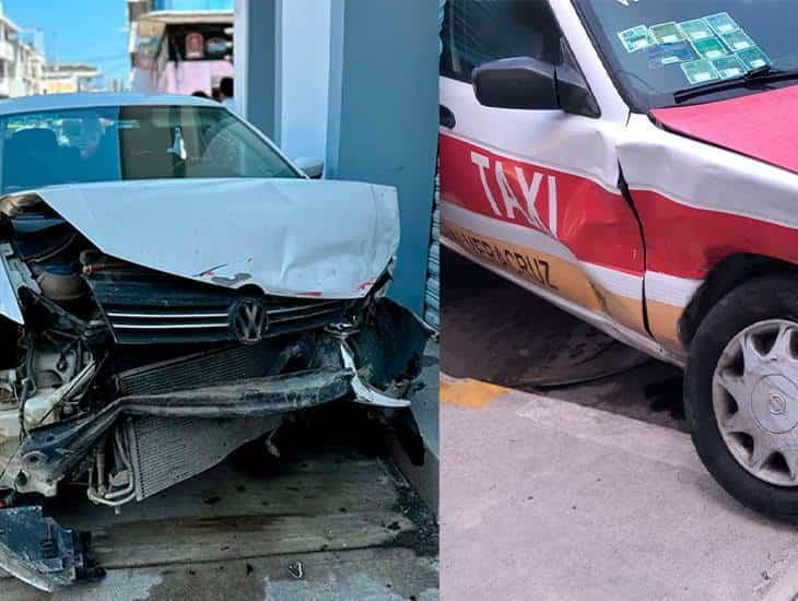 Aparatoso accidente entre dos vehículos en la avenida 5 de Mayo