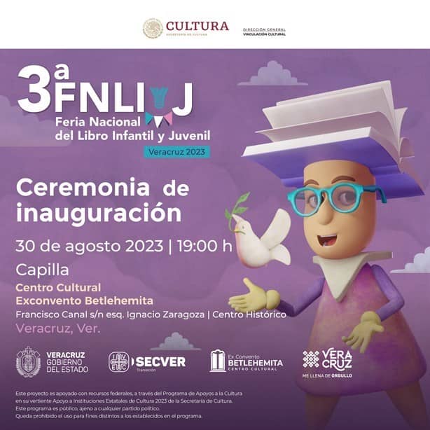 Este miércoles se inaugura la Feria del Libro Infantil y Juvenil en el puerto de Veracruz