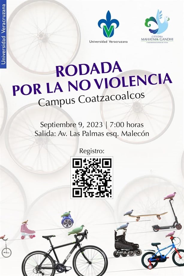 Anuncian Rodada por la No Violencia en Coatzacoalcos: aquí puedes inscribirte