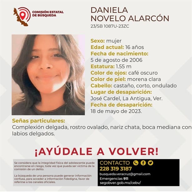 Urge localizar a Daniela de 16 años, tiene tres meses desaparecida