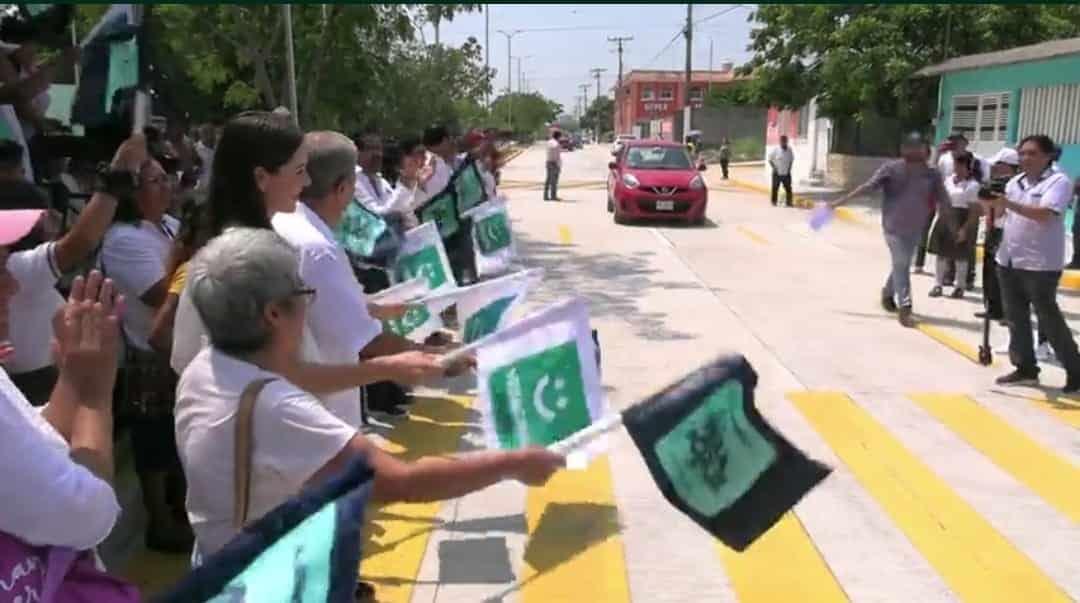 Inauguran pavimentación en la Reserva Tarimoya 4 en Veracruz