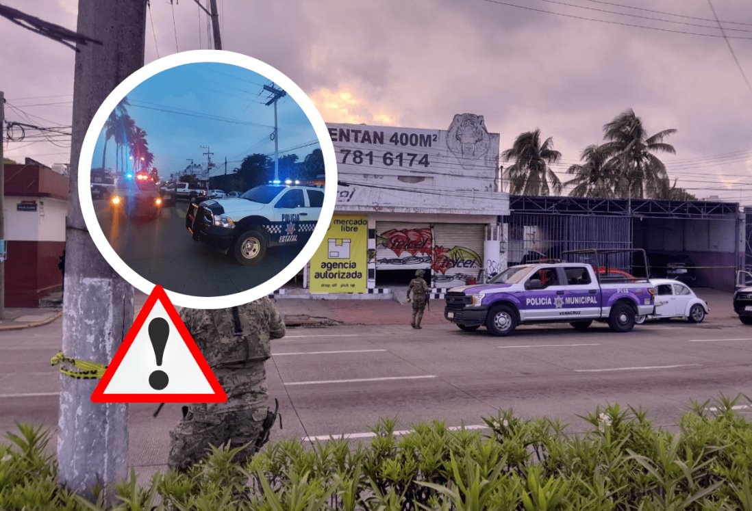 Movilización policiaca en la avenida Miguel Alemán, en Veracruz |VIDEO