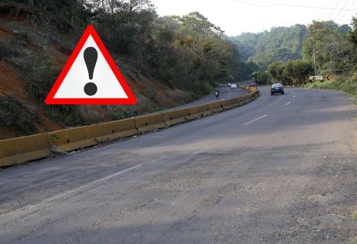 Autopista Xalapa-Coatepec no resiste primeras lluvias; ya tiene baches