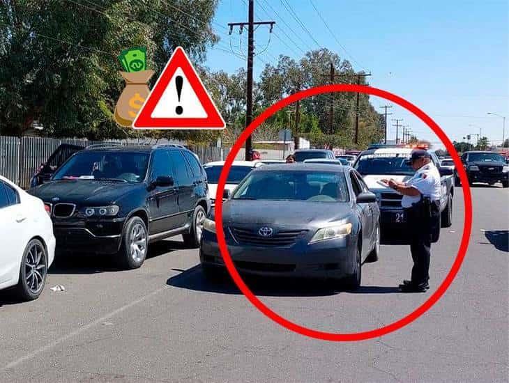 ¿Cuánto es la multa por estacionarse en doble fila en Veracruz?