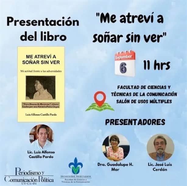 Luis Alfonso es ciego y estudió dos carreras; este miércoles presenta su libro en la UV