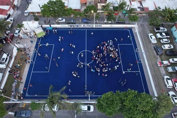 Inauguran la rehabilitación de la unidad deportiva de Las Vegas, en Boca el Río