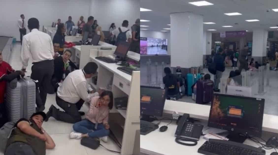 Se suscita balacera en el Aeropuerto de CdMx; hay un policía herido