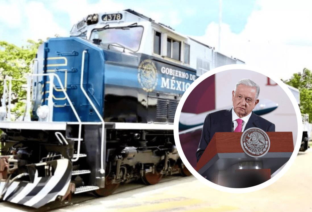 AMLO destaca avances en obras del Tren Maya, Tren Interoceánico del Istmo e Insurgente