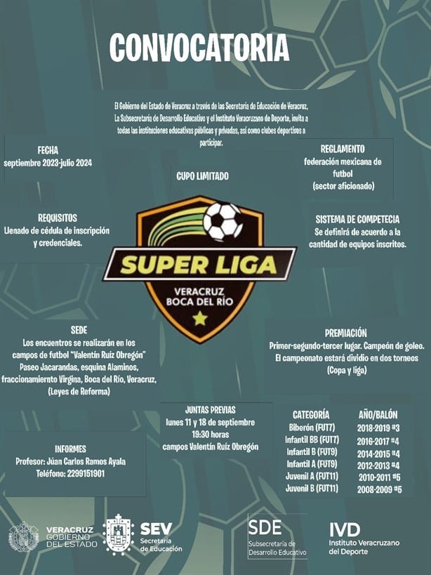 Alistan Súper Liga de futbol en el Puerto