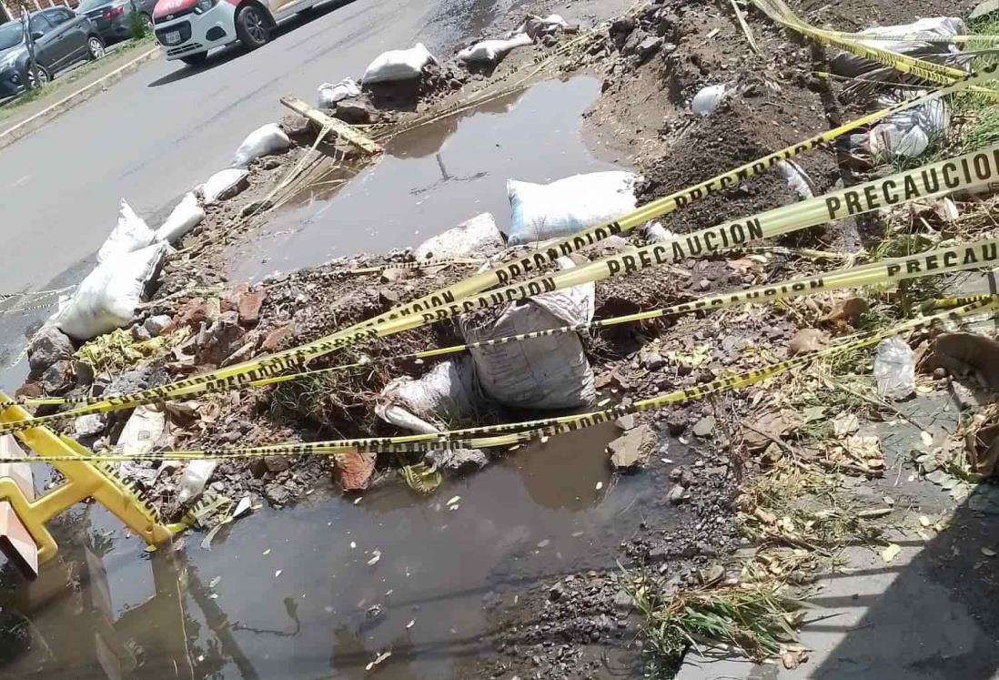 Obra no concluida pone en peligro a los vecinos del Infonavit Buenavista, en Veracruz