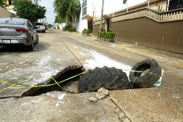 Calles de la colonia petrolera en pésimas condiciones
