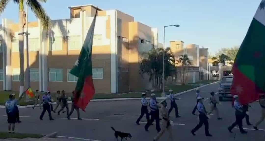 Armada de México ensaya previo a desfile de aniversario en Veracruz