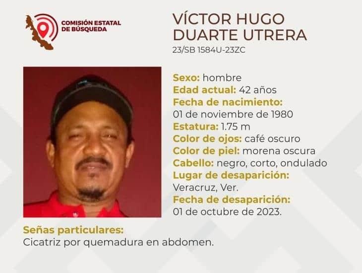 Buscan a Víctor Hugo, desapareció en la ciudad de Veracruz