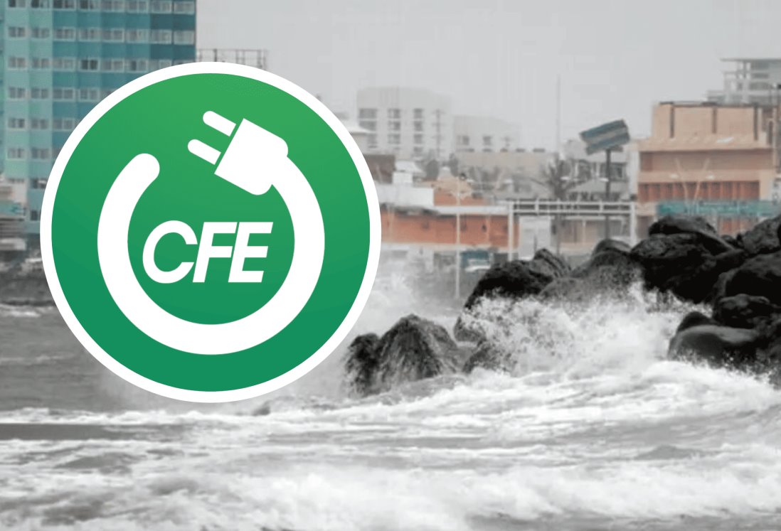 CFE activa protocolos por evento de norte en Veracruz
