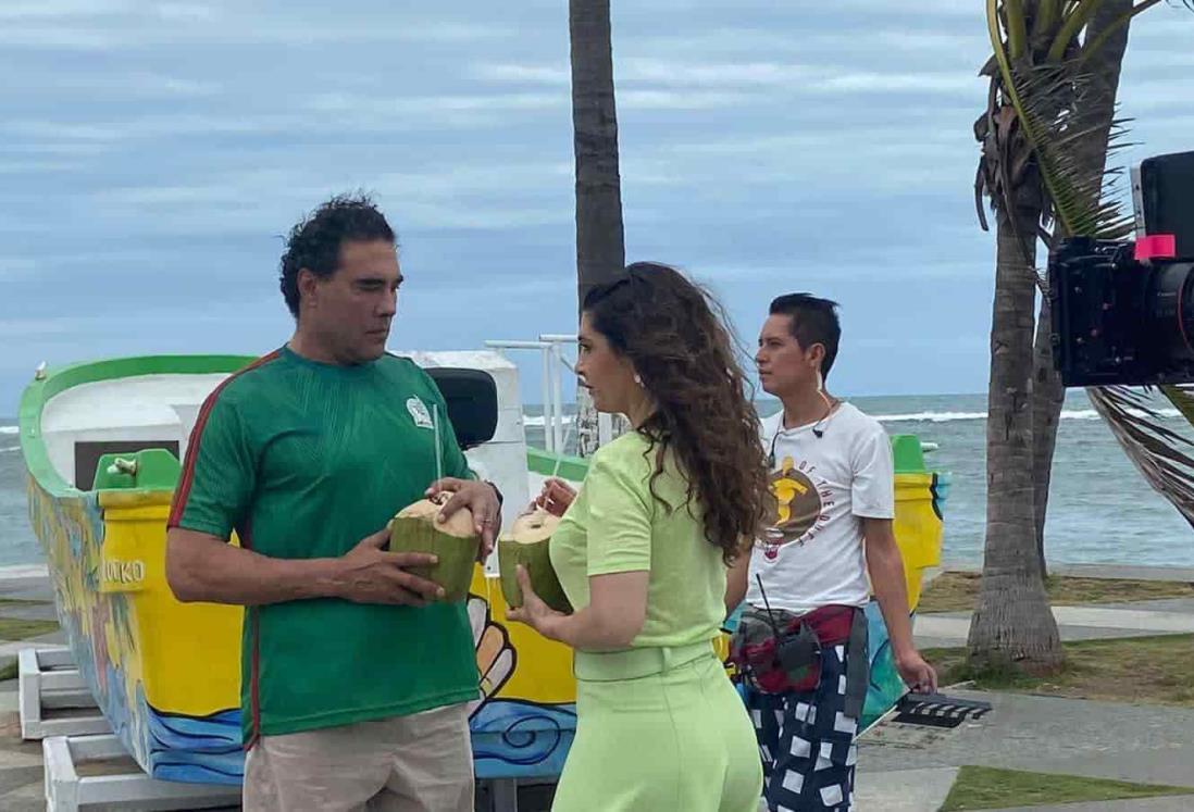 Graban telenovela “Golpe de Suerte” en playas de Veracruz