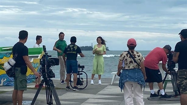 Graban telenovela “Golpe de Suerte” en playas de Veracruz