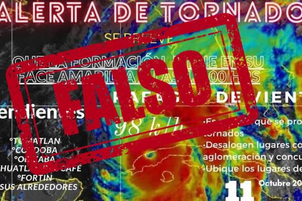 Falsa, alerta de tornado que circula en redes: PC estatal