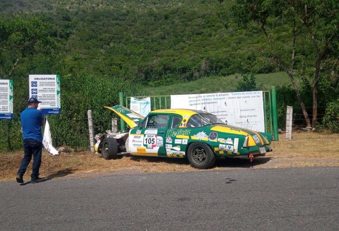 Se accidentan pilotos en la Carrera Panamericana 2023 en Veracruz