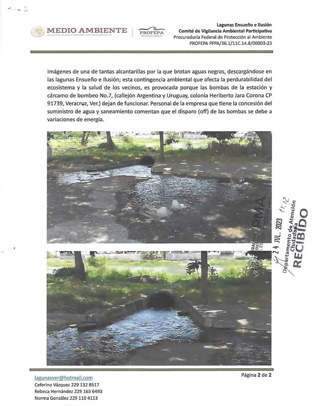 Denuncian descargas de aguas negras en lagunas Ilusión y Encanto