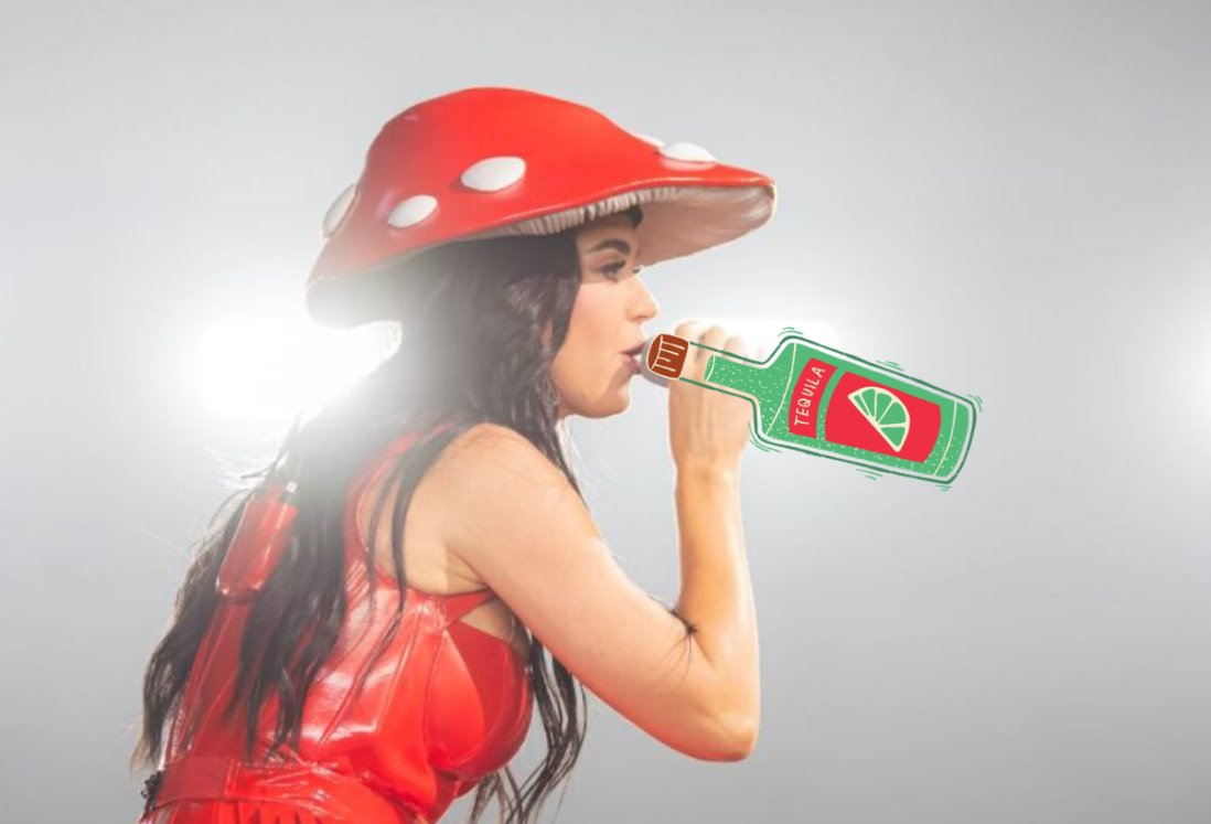 Esta fue la reacción de Katy Perry al tomar un shot de Tequila durante su concierto privado en México