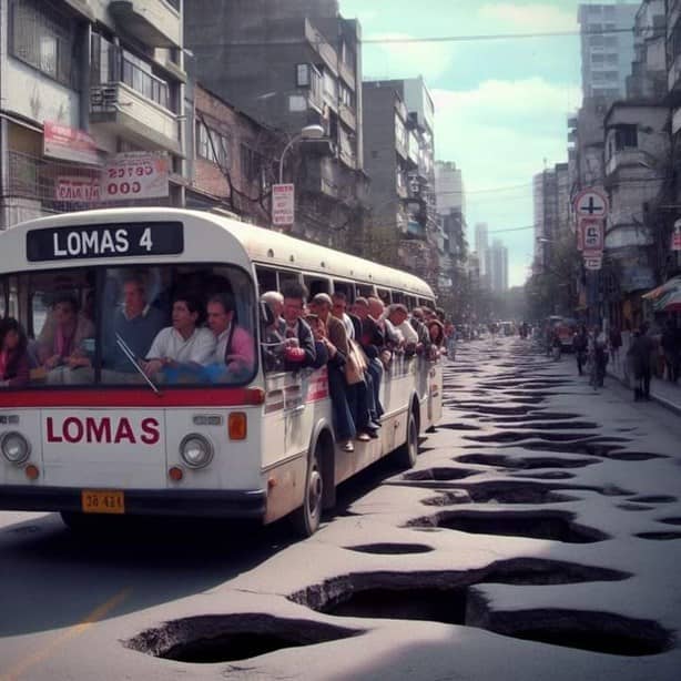 Así se vería Lomas 4 con sus baches si fuera una película animada de Disney