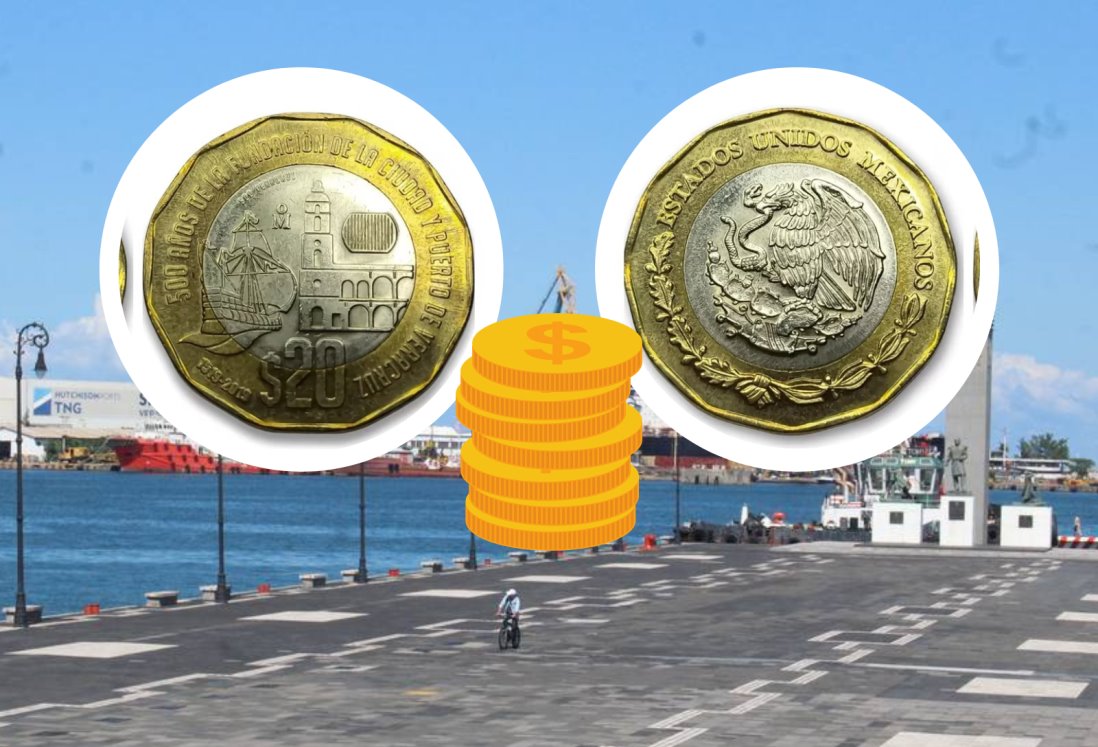 Conoce la moneda del Puerto de Veracruz que se vende por millones de pesos