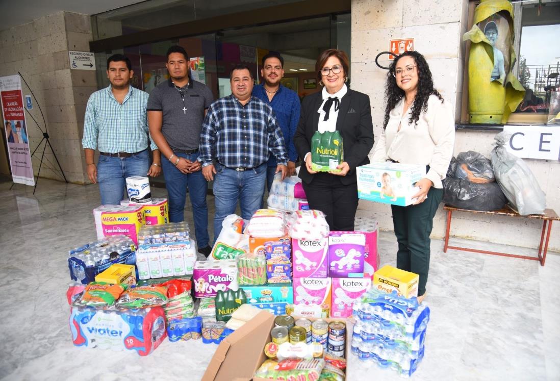 Congreso de Veracruz recibe insumos y víveres del Trijaev para damnificados por Otis