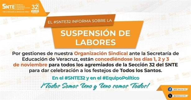 Suspenden clases en Veracruz por Día de Muertos; este es el megapuente