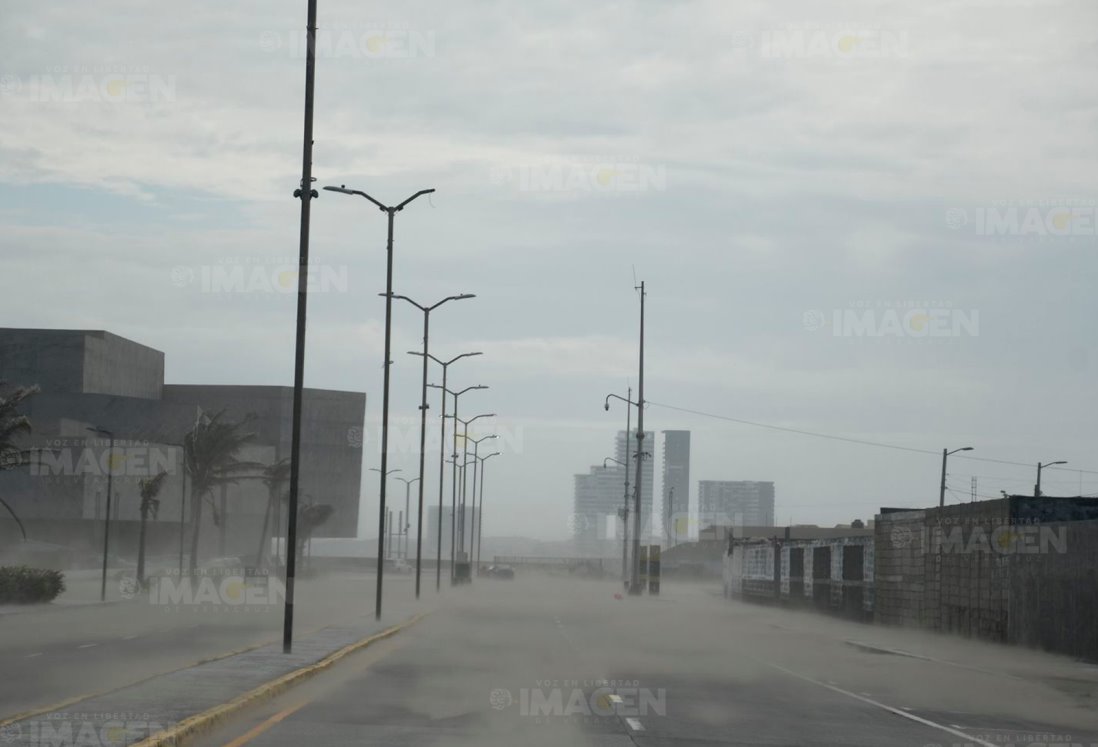 Estas rachas de viento se han alcanzado en Veracruz por norte violento este martes