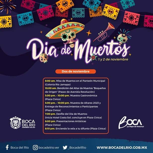 Reprograman actividades de Día de Muertos en Boca del Río por norte